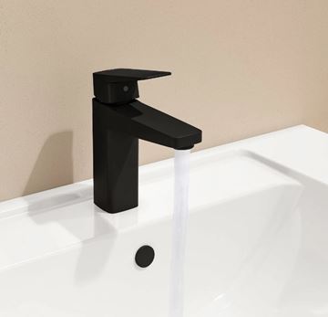 VITRA ROOT SQUARE umyvadlová stojánková baterie, matná černá A4273136EXP Obrázek - fotka