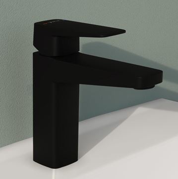 VITRA ROOT SQUARE umyvadlová stojánková baterie, matná černá A4273136EXP Obrázek - fotka