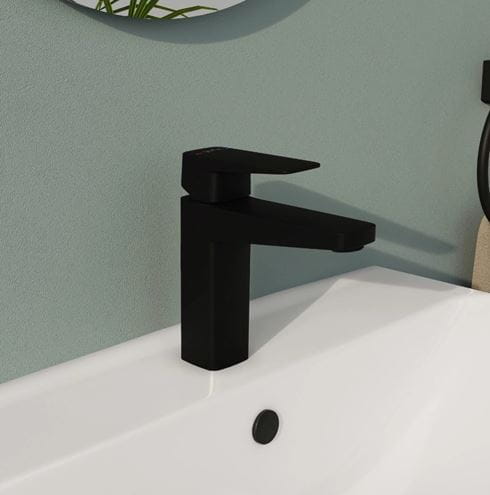 VITRA ROOT SQUARE umyvadlová stojánková baterie, matná černá A4273136EXP Obrázek - fotka