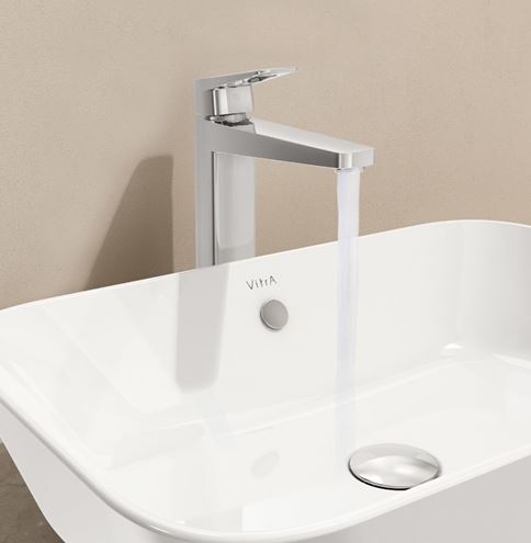 VITRA ROOT SQUARE umyvadlová stojánková baterie, chrom A42733EXP Obrázek - fotka