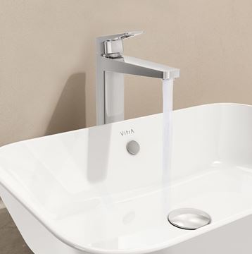 VITRA ROOT SQUARE umyvadlová stojánková baterie, BluEco, chrom A42733ENGX Obrázek - fotka