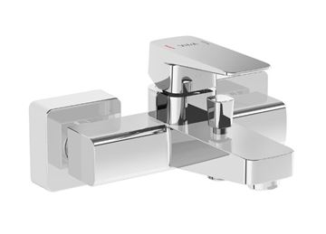 VITRA ROOT SQUARE vanová nástěnná baterie, s přepínačem, BluEco, chrom