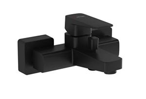VITRA ROOT SQUARE vanová nástěnná baterie, s přepínačem, BluEco, matná černá