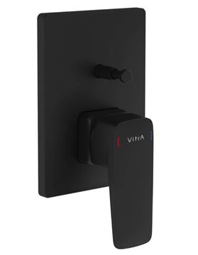 VITRA ROOT SQUARE vanová podomítková baterie, s přepínačem, matná černá
