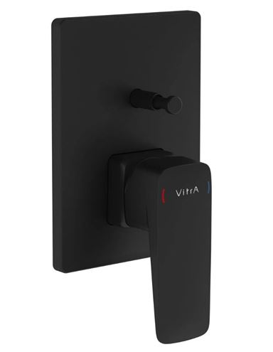 VITRA ROOT SQUARE vanová podomítková baterie, s přepínačem, matná černá A4275236EXP Obrázek - Hlavní obrázek