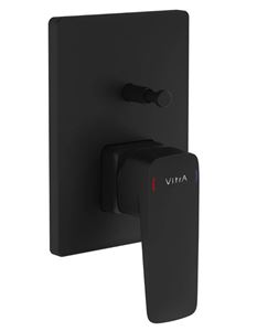 VITRA ROOT SQUARE vanová podomítková baterie, s přepínačem, matná černá