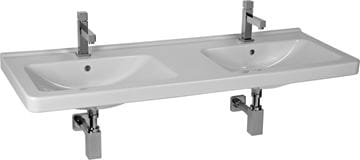 JIKA CUBITO PURE dvojumyvadlo 130 cm, se 2 otvory pro baterie a přepadem, Jika perla H8144201001041 Obrázek - fotka