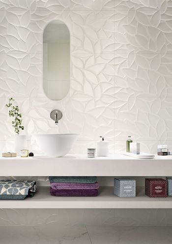 MARAZZI ESSENZIALE obklad 40x120 cm, mat-lesk reliéf 3D, bílá MMFP Obrázek - fotka