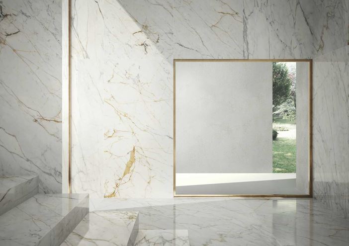 MARAZZI GRANDE MARBLE LOOK dlažba 120x278 cm, lesk, golden white M71D Obrázek - fotka