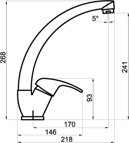 NOVASERVIS TITANIA IRIS dřezová baterie, chrom 92014,0 Technický nákres