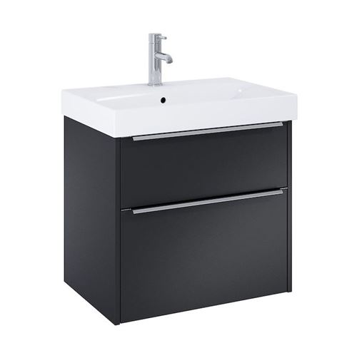 JIKA PURE skříňka s umyvadlem 60x44x54 cm, 2 zásuvky, matná černá H40B2324023532 Obrázek - Hlavní obrázek
