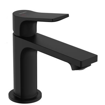 HANSGROHE ZEBRIS E umyvadlová stojánková baterie, s odtokovou soupravou, CoolStart, EcoSmart, matná černá