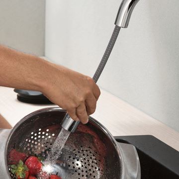 HANSGROHE FOCUS M42 dřezová baterie, s vytahovací sprškou, chrom 71801000 Obrázek - fotka