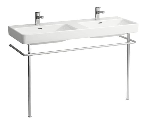 LAUFEN PRO S dvojumyvadlo 130 cm, se 2 otvory pro baterie a přepadem H8149680001041 Obrázek - fotka