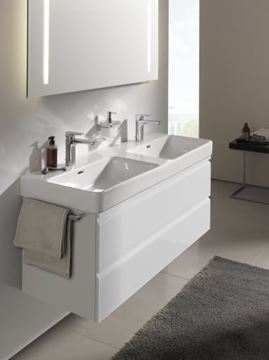 LAUFEN PRO S dvojumyvadlo 130 cm, s přepadem H8149680001091 Obrázek - fotka