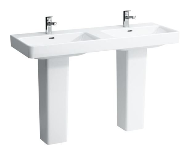 LAUFEN PRO S dvojumyvadlo 130 cm, s přepadem H8149680001091 Obrázek - fotka