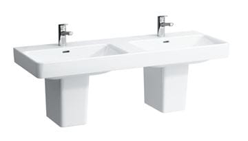 LAUFEN PRO S dvojumyvadlo 130 cm, s přepadem H8149680001091 Obrázek - fotka