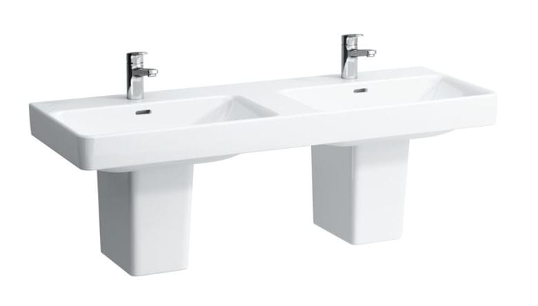 LAUFEN PRO S dvojumyvadlo 130 cm, s přepadem H8149680001091 Obrázek - fotka