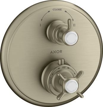 AXOR MONTREUX podomítková termostatická baterie, pro 2 spotřebiče, kartáčovaný nikl