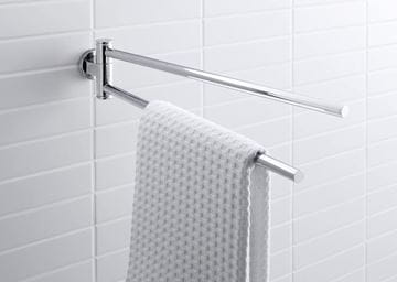 DURAVIT D-CODE držák ručníku 447 mm, dvojramenný, otočný, chrom 0099221000 Obrázek - fotka