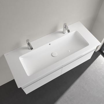 VILLEROY & BOCH VENTICELLO umyvadlo 120 cm, se 2 otvory pro baterie a přepadem, CeramicPlus 4104CKR1 Obrázek - fotka