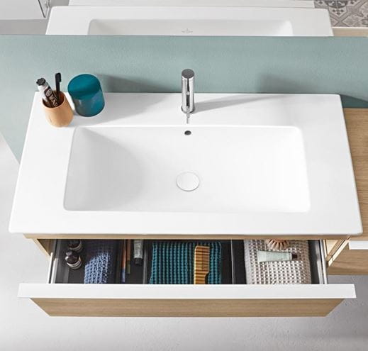 VILLEROY & BOCH VENTICELLO umyvadlo 100 cm, s otvorem pro baterii a přepadem, CeramicPlus 4104ALR1 Obrázek - fotka