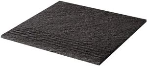 RAKO TAURUS GRANIT schodovka 30x30 cm, mat reliéf, černá