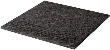 RAKO TAURUS GRANIT schodovka 30x30 cm, mat reliéf, černá