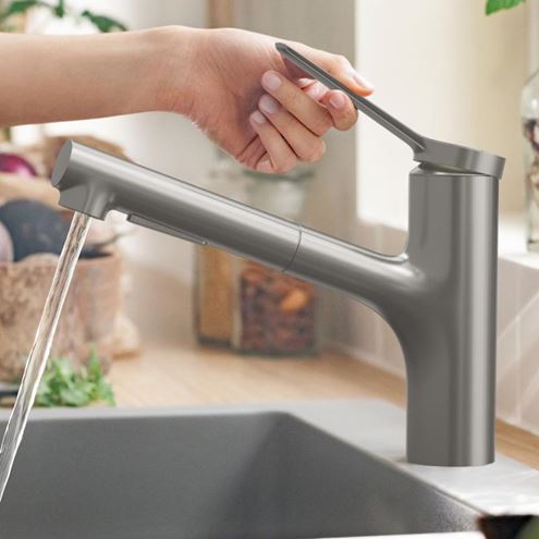 HANSGROHE ZESIS M33 dřezová baterie, s vytahovací sprškou, nerez 74800800 Obrázek - fotka