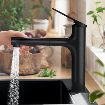 HANSGROHE ZESIS M33 dřezová baterie, s vytahovací sprškou, matná černá 74801670 Obrázek - fotka
