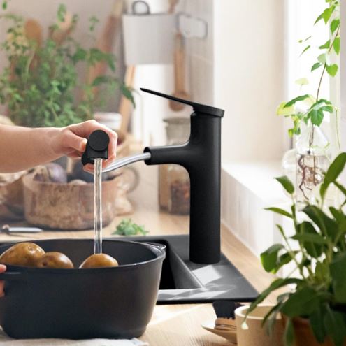 HANSGROHE ZESIS M33 dřezová baterie, s vytahovací sprškou, matná černá 74801670 Obrázek - fotka