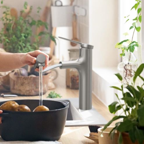HANSGROHE ZESIS M33 dřezová baterie, s vytahovací sprškou, sBox lite, nerez 74804800 Obrázek - fotka