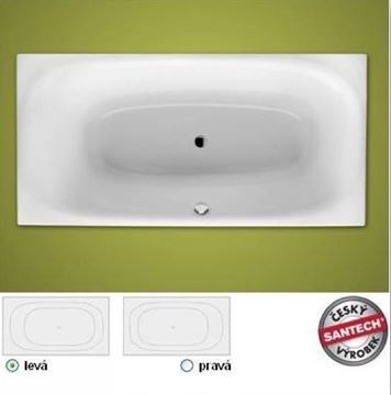 SANTECH ONE vana 185x90 cm, bez nožiček, akrylát SAPLU185P Obrázek - fotka