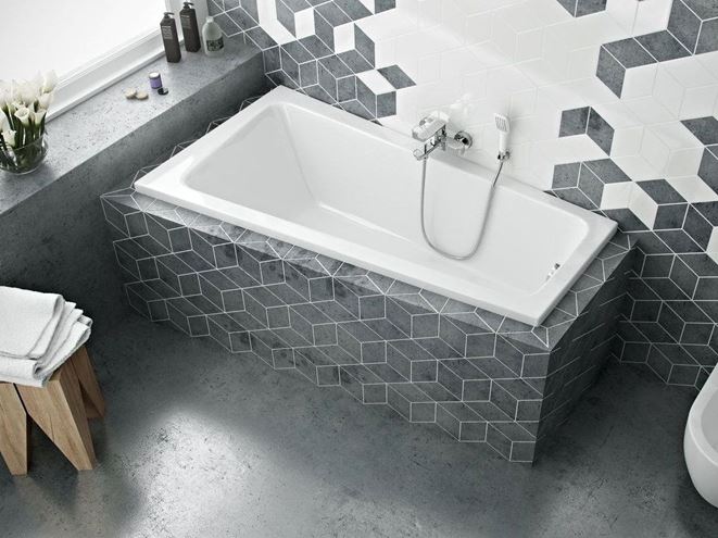 SANTECH VIKY rohová vana 150x80 cm, bez nožiček, akrylát SAVIK150L Obrázek - fotka