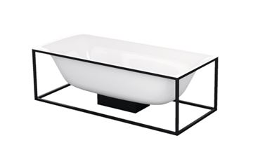 BETTELUX SHAPE volně stojící vana 180x80 cm, bez rámu, BetteGlaze, titanová ocel