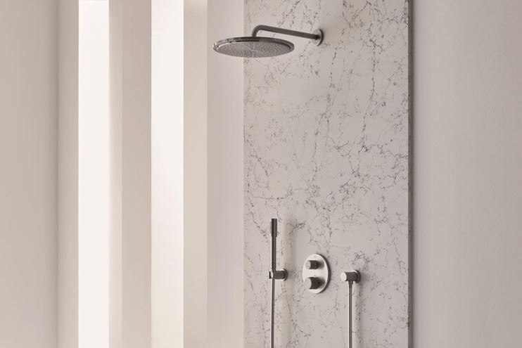 GROHE RAINSHOWER COSMOPOLITAN 310 horní sprcha pr. 310 mm, s ramenem, Water Saving, supersteel 26066DC0 Obrázek - fotka