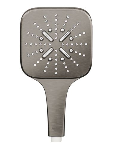 GROHE RAINSHOWER SMARTACTIVE 130 CUBE ruční sprcha 130x130 mm, 3 proudy, Water Saving, kartáčovaný hard graphite 26582AL0 Obrázek - fotka