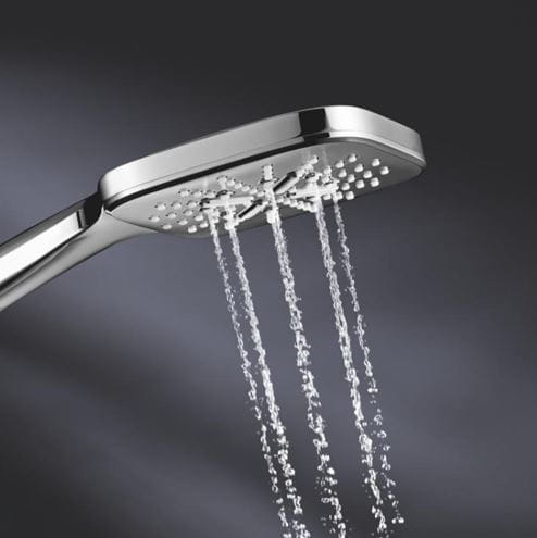 GROHE RAINSHOWER SMARTACTIVE 130 CUBE sprchová souprava 3-dílná, ruční sprcha 130x130 mm, 3 proudy, hadice, držák, Water Saving, chrom 26589000 Obrázek - fotka