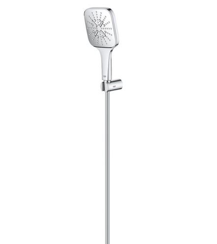GROHE RAINSHOWER SMARTACTIVE 130 CUBE sprchová souprava 3-dílná, ruční sprcha 130x130 mm, 3 proudy, hadice, držák, Water Saving, chrom 26589000 Obrázek - Hlavní obrázek