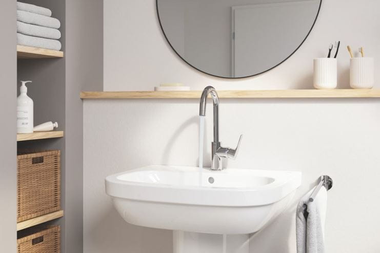 GROHE EUROSMART umyvadlová stojánková baterie, s odtokovou soupravou, chrom 23970003 Obrázek - fotka