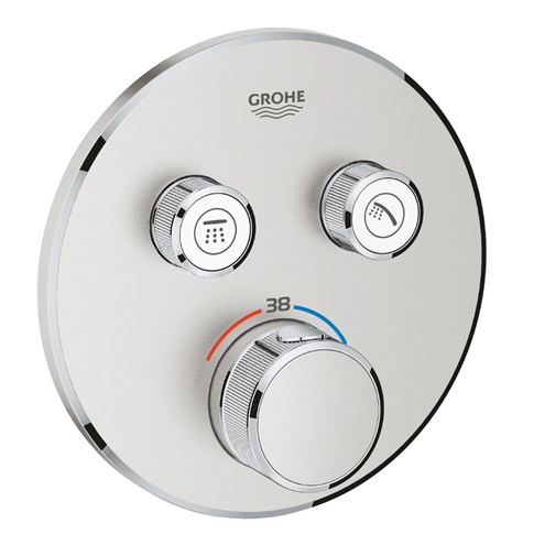 GROHE GROHTHERM SMARTCONTROL podomítková termostatická baterie, pro 2 spotřebiče, Water Saving, supersteel 29119DC0 Obrázek - Hlavní obrázek