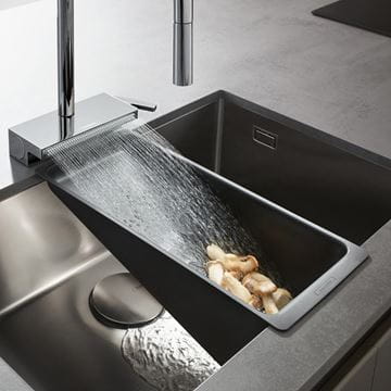 HANSGROHE AQUNO SELECT M81 dřezová baterie, s vytahovací koncovkou a plochou sprškou, matná černá 73836670 Obrázek - fotka