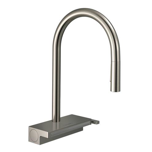 HANSGROHE AQUNO SELECT M81 dřezová baterie, s vytahovací sprškou a plochým sprchovým proudem, sBox, EcoSmart, nerez 73831800 Obrázek - Hlavní obrázek