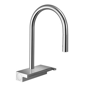 HANSGROHE AQUNO SELECT M81 dřezová baterie, s vytahovací sprškou a plochým sprchovým proudem, chrom