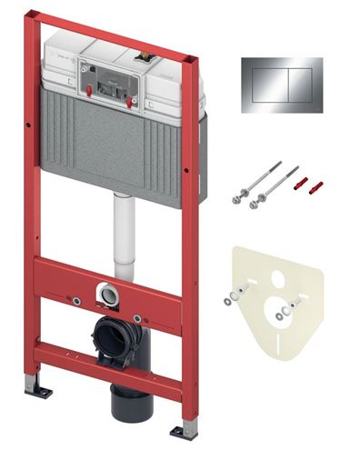 TECE BASE montážní prvek pro WC 112 cm, se splachovací nádržkou Base a s tlačítkem, lesklý chrom 9400412 Obrázek - Hlavní obrázek