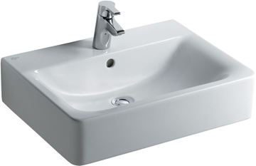 IDEAL STANDARD CONNECT CUBE umyvadlo 60 cm, s otvorem pro baterii a přepadem E714101 Obrázek - fotka