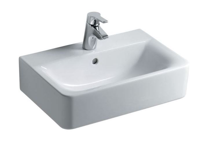IDEAL STANDARD CONNECT SPACE CUBE umyvadlo 55 cm, s otvorem pro baterii a přepadem, Ideal Plus E7140MA Obrázek - Hlavní obrázek