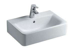 IDEAL STANDARD CONNECT SPACE CUBE umyvadlo 55 cm, s otvorem pro baterii a přepadem, Ideal Plus