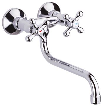 RAF RIO II dřezová nástěnná baterie, chrom