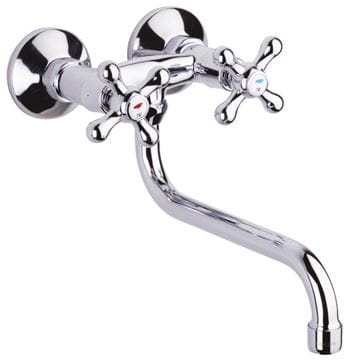 RAF RIO II dřezová nástěnná baterie, chrom